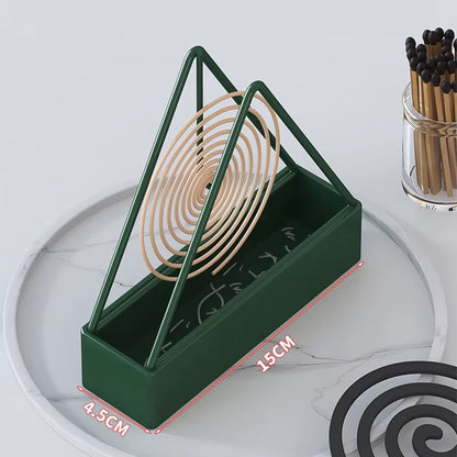BuzzGuard™ Stainless Steel Mosquito Coil Holder – Covered Coil Burner Tray for Safe, Clean & Stylish Protection